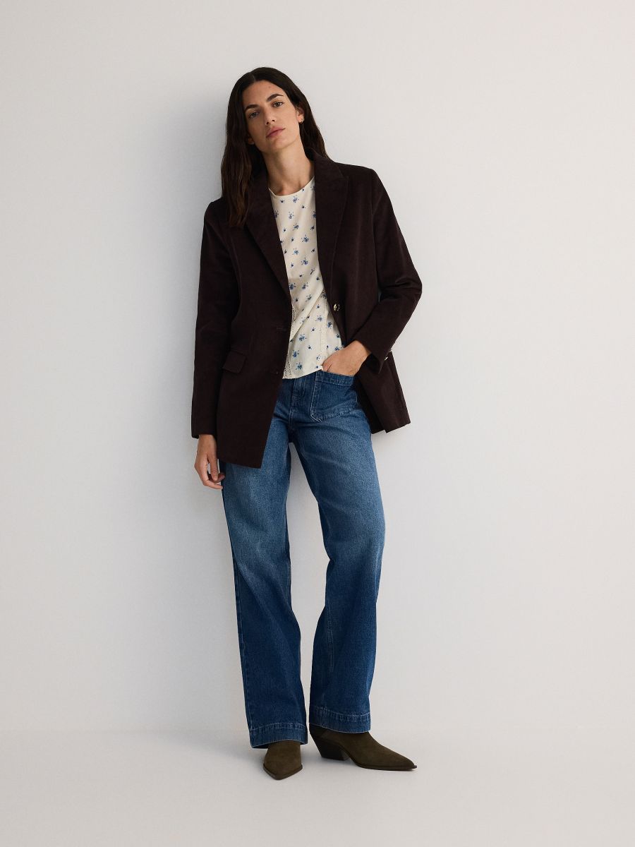 Corduroy blazer - mahogany - RESERVED - 2