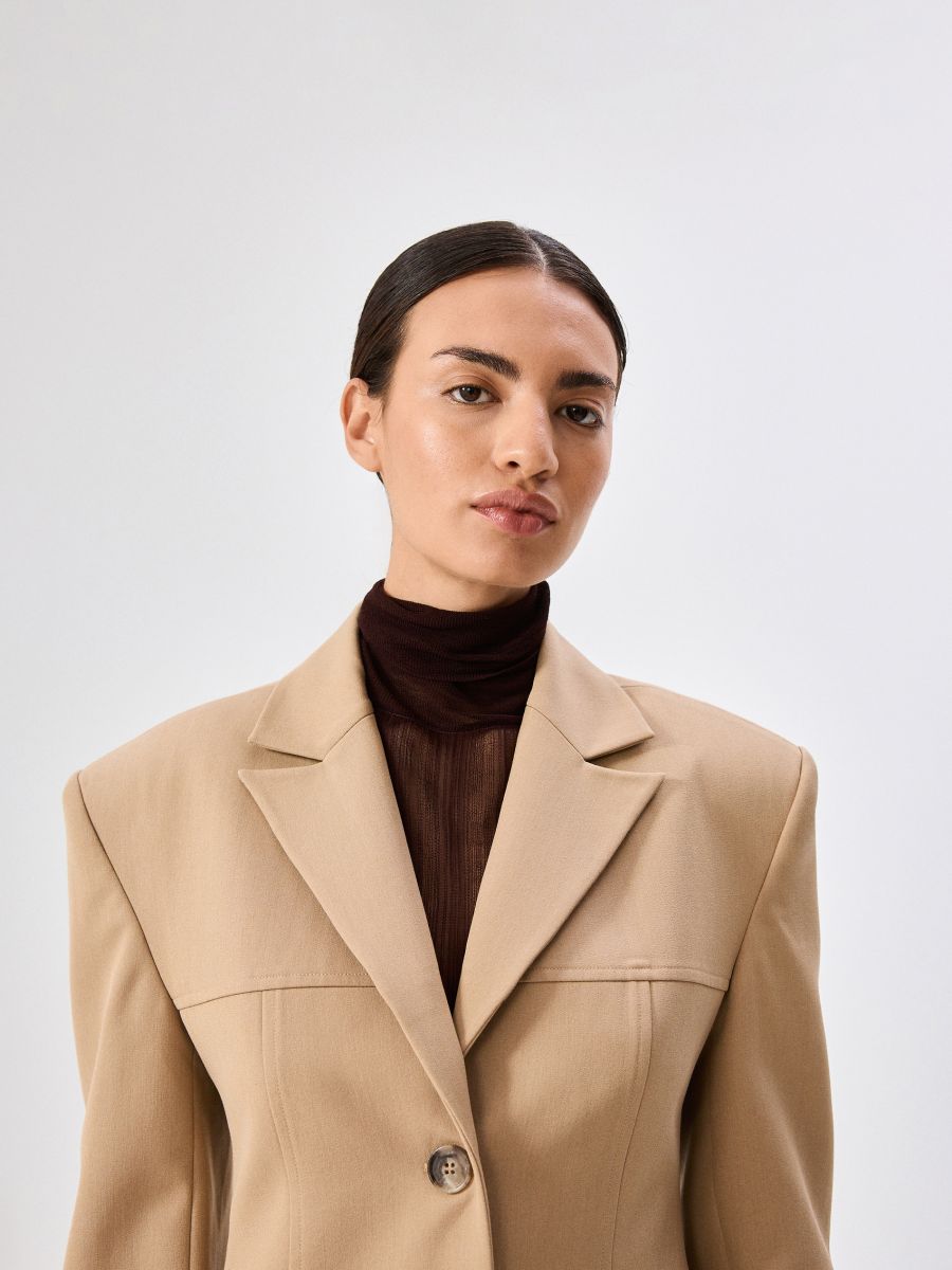 Blazer with stitching - mustard - RESERVED - 3