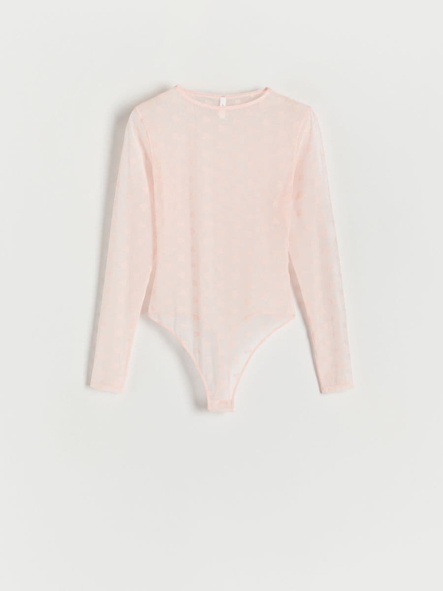 Bodi s dezenom srca - pastelno pink  - RESERVED - 4