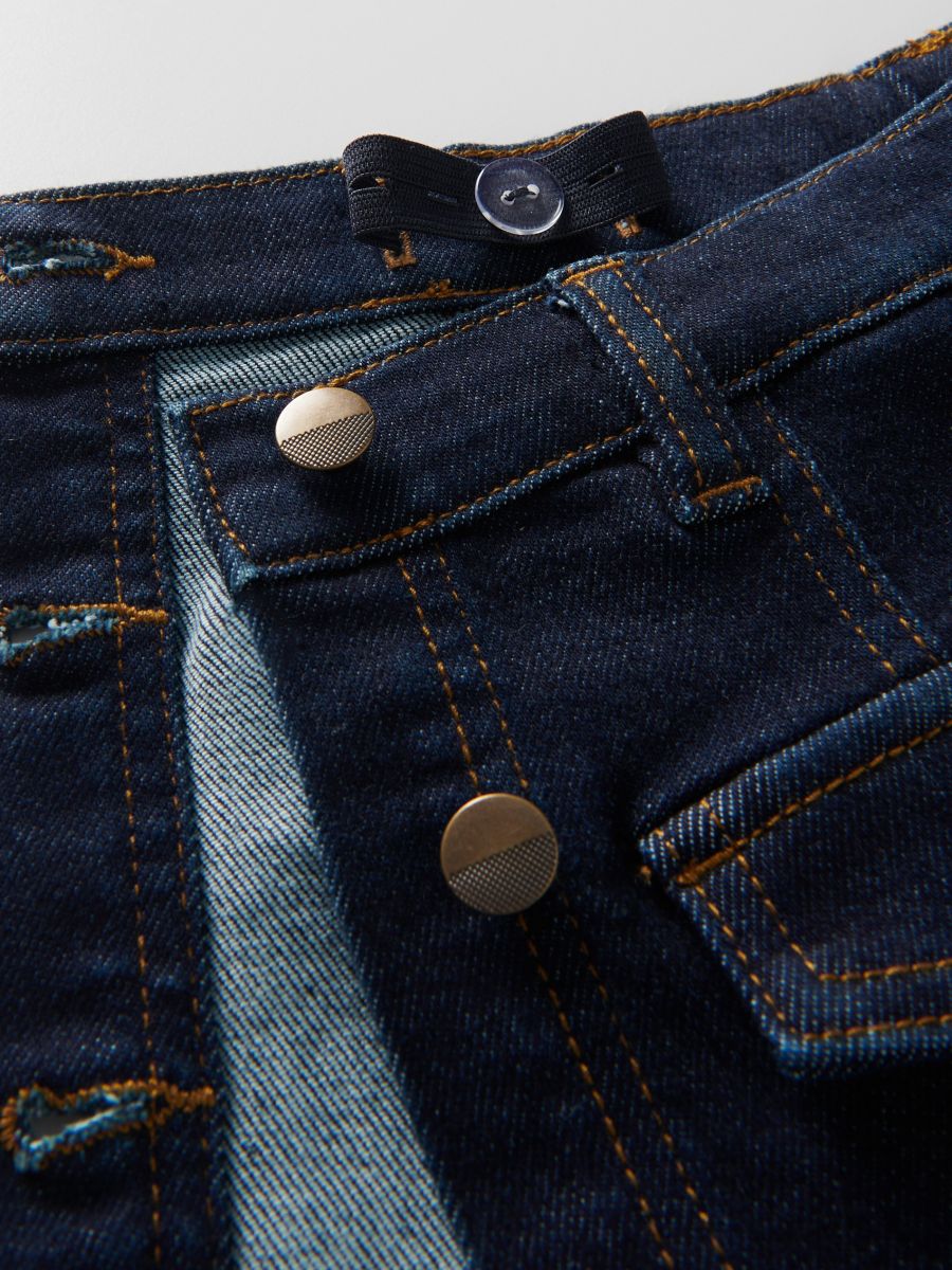Denim skirt with buttons - navy - RESERVED - 4