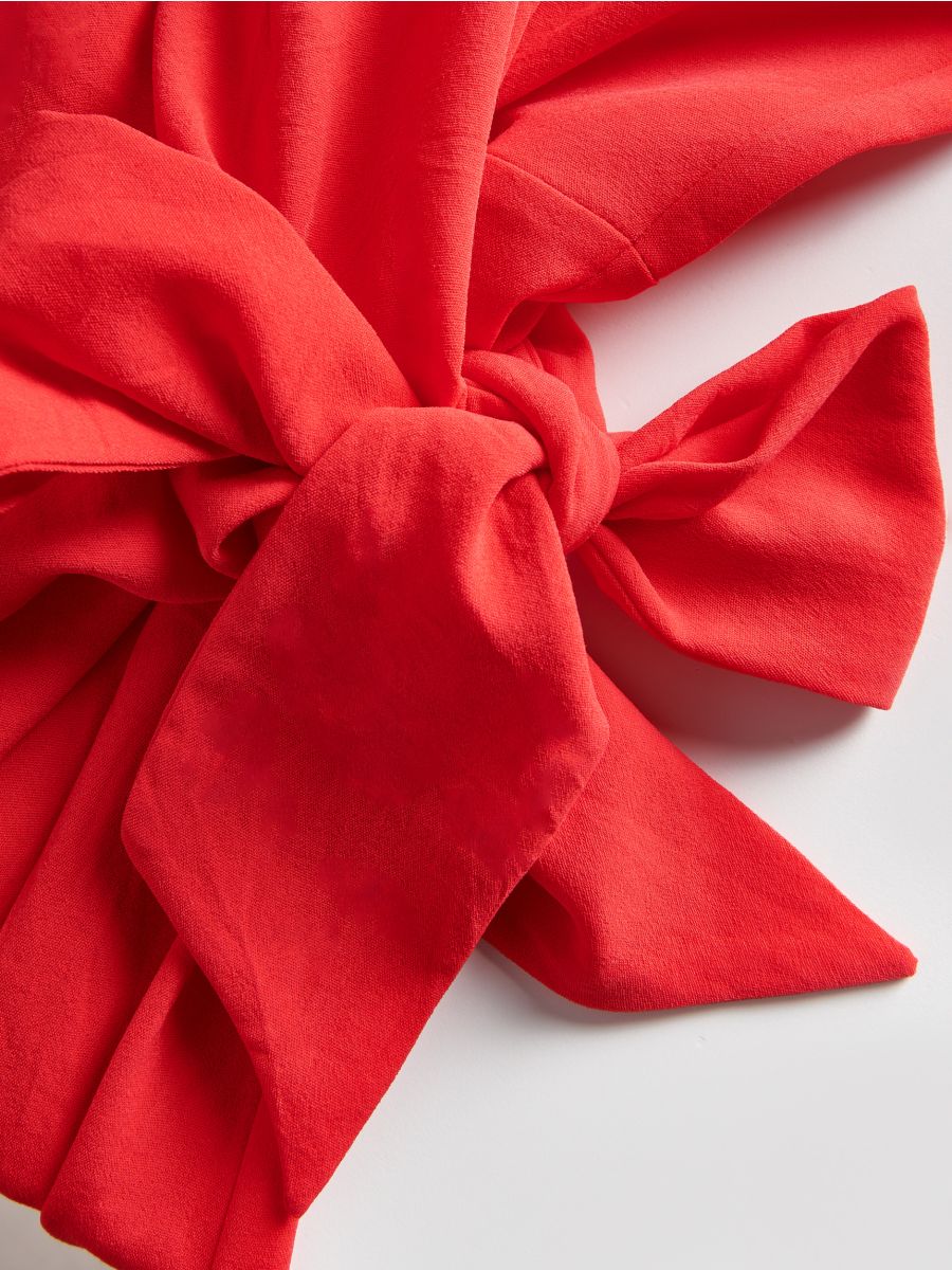 Midikleid mit Bindung - rot - RESERVED - 6