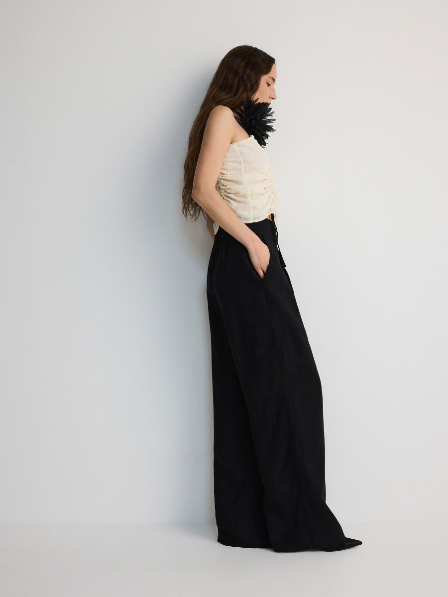 Drape top with straps - cream - RESERVED - 2