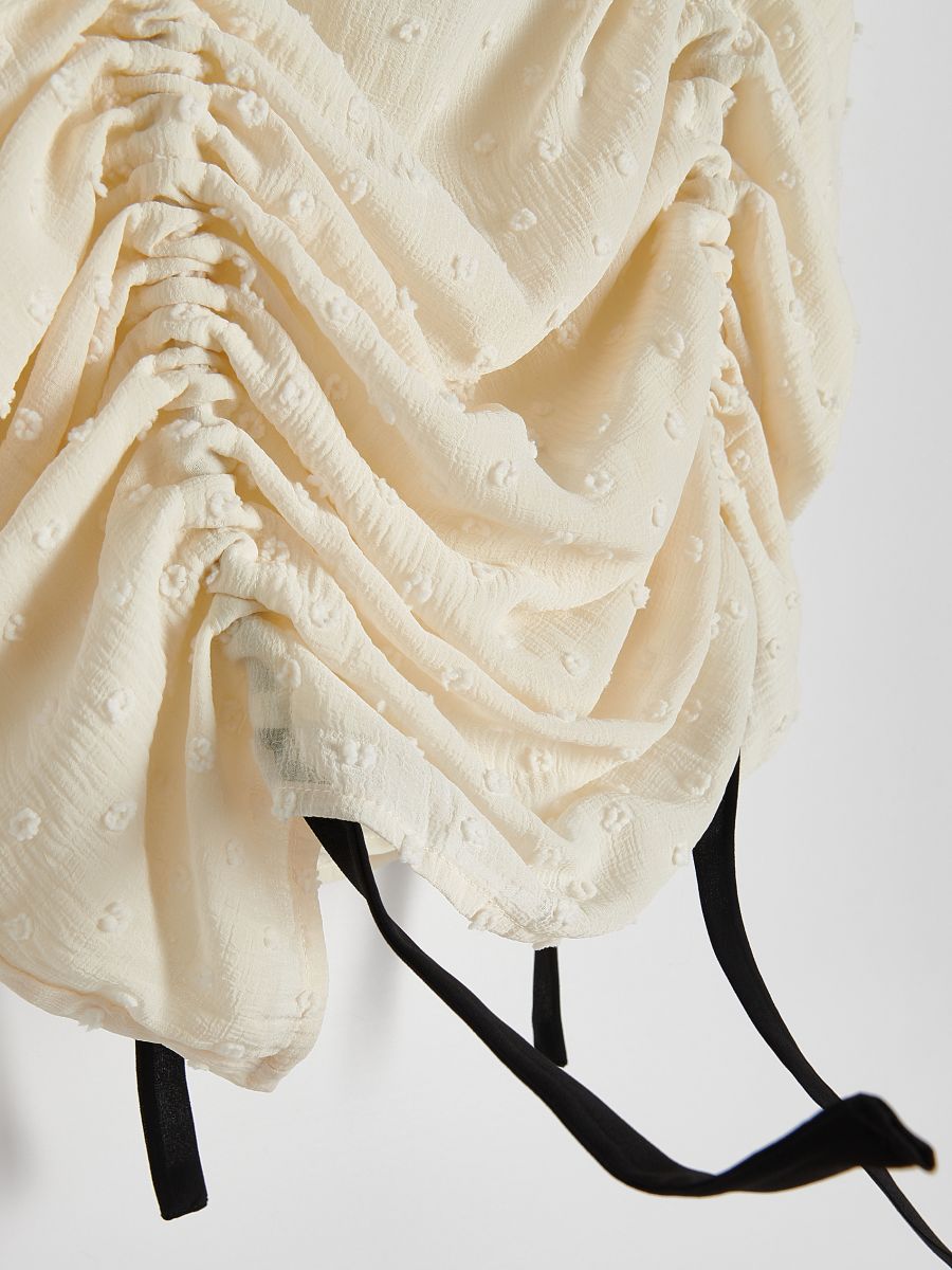Drape top with straps - cream - RESERVED - 3