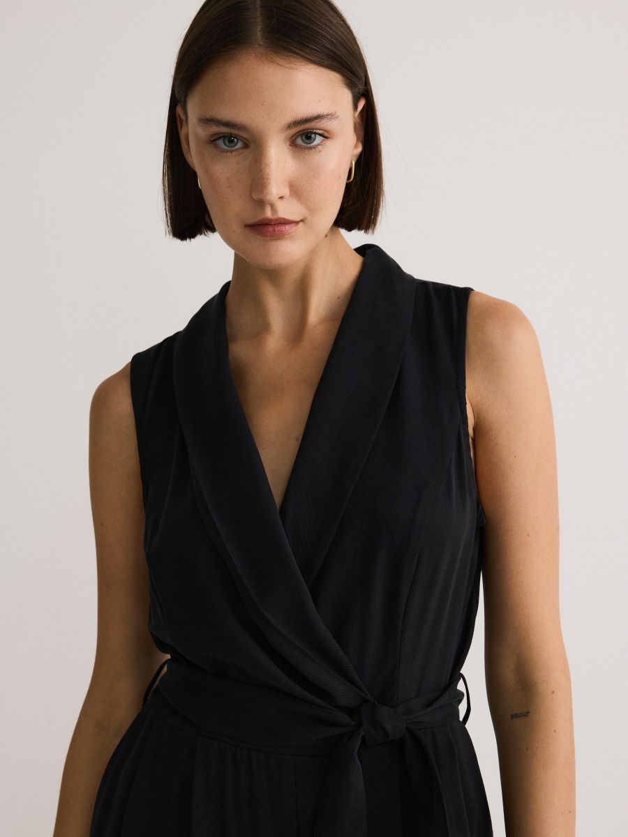 Lyocell jumpsuit - black - RESERVED - 3