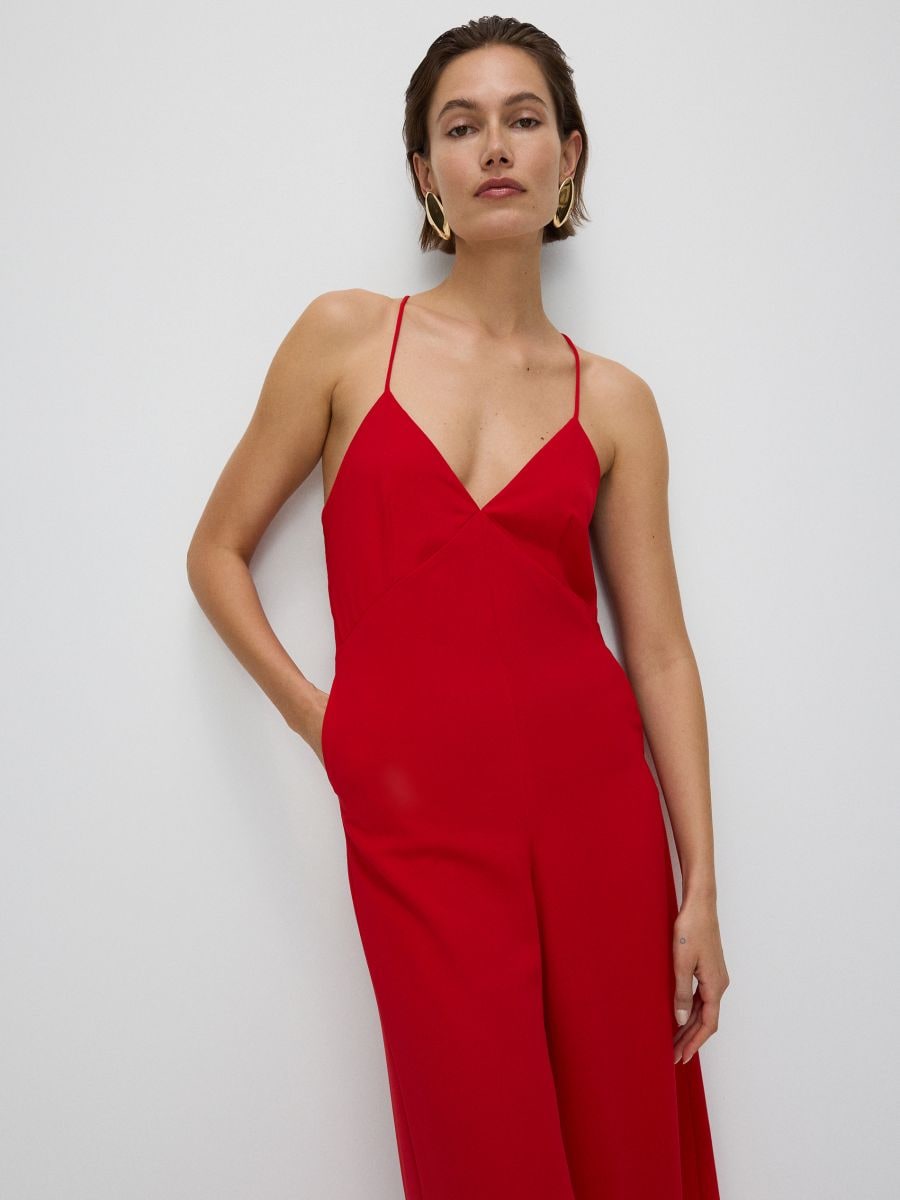 Jumpsuit mit weitem Bein - rot - RESERVED - 3