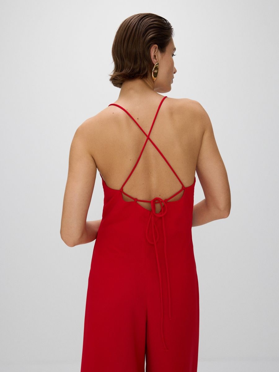 Jumpsuit mit weitem Bein - rot - RESERVED - 4