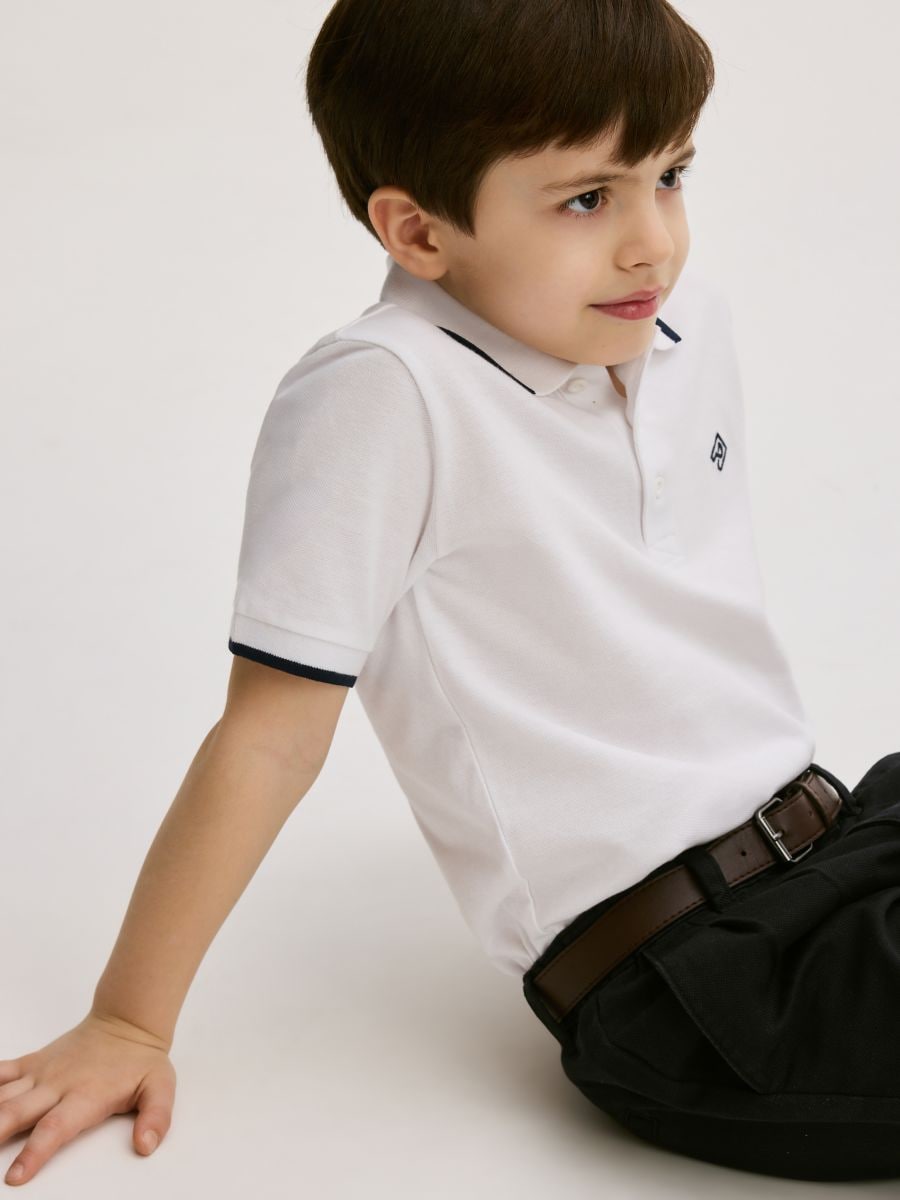 Structural fabric chino trousers with belt - black - RESERVED - 5