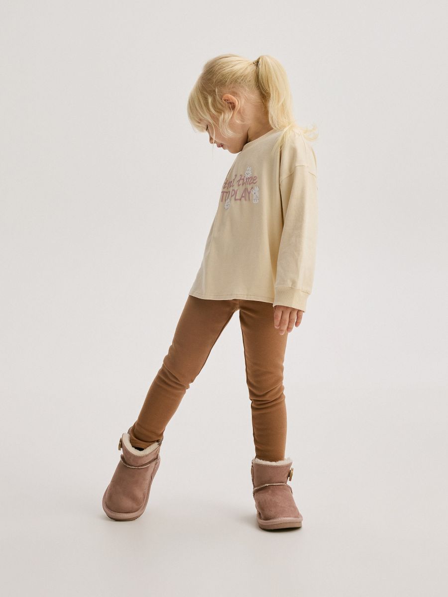 Warme legging - beige - RESERVED