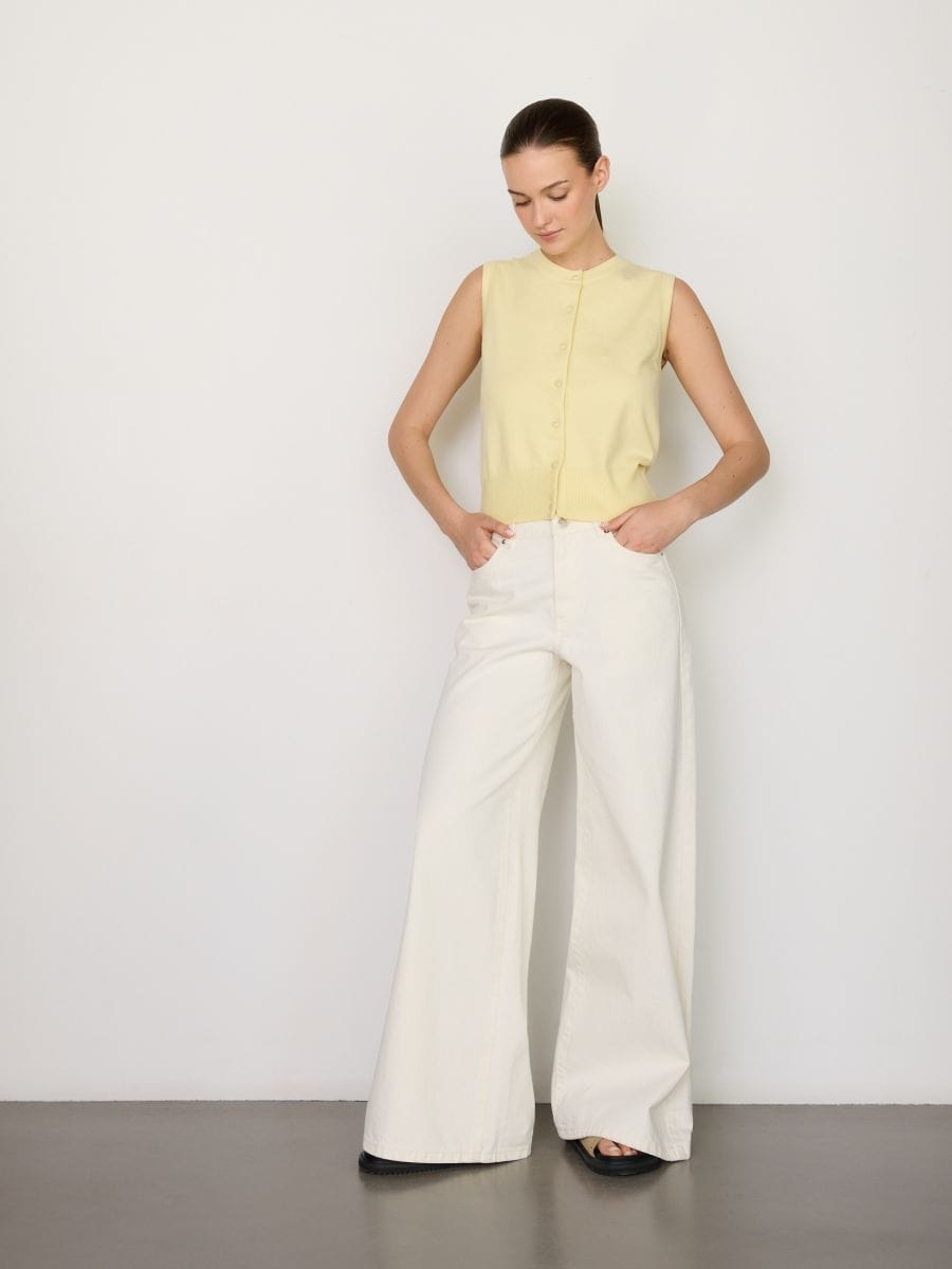 Knitted vest - light yellow - RESERVED - 4