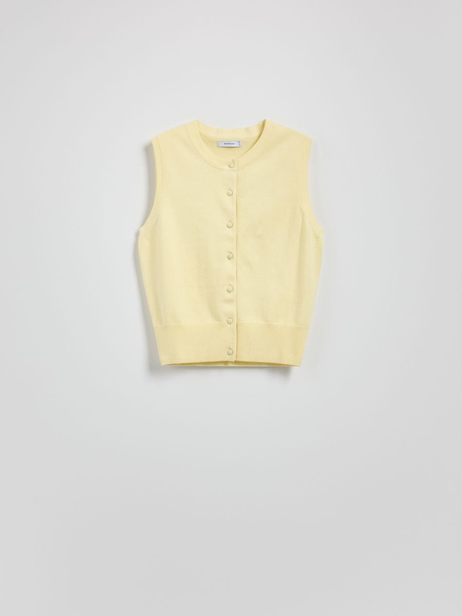 Knitted vest - light yellow - RESERVED - 5