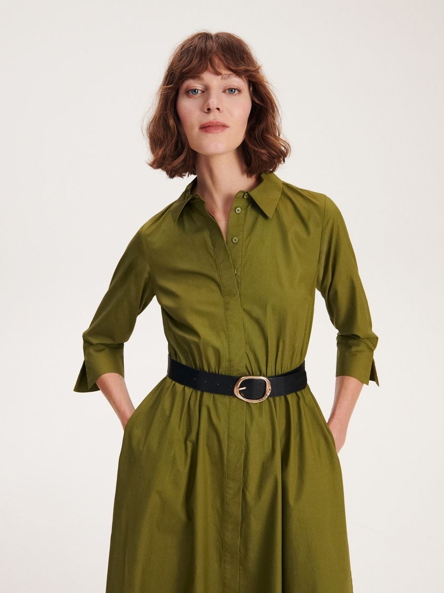 Robe en coton - vert kaki - RESERVED - 2