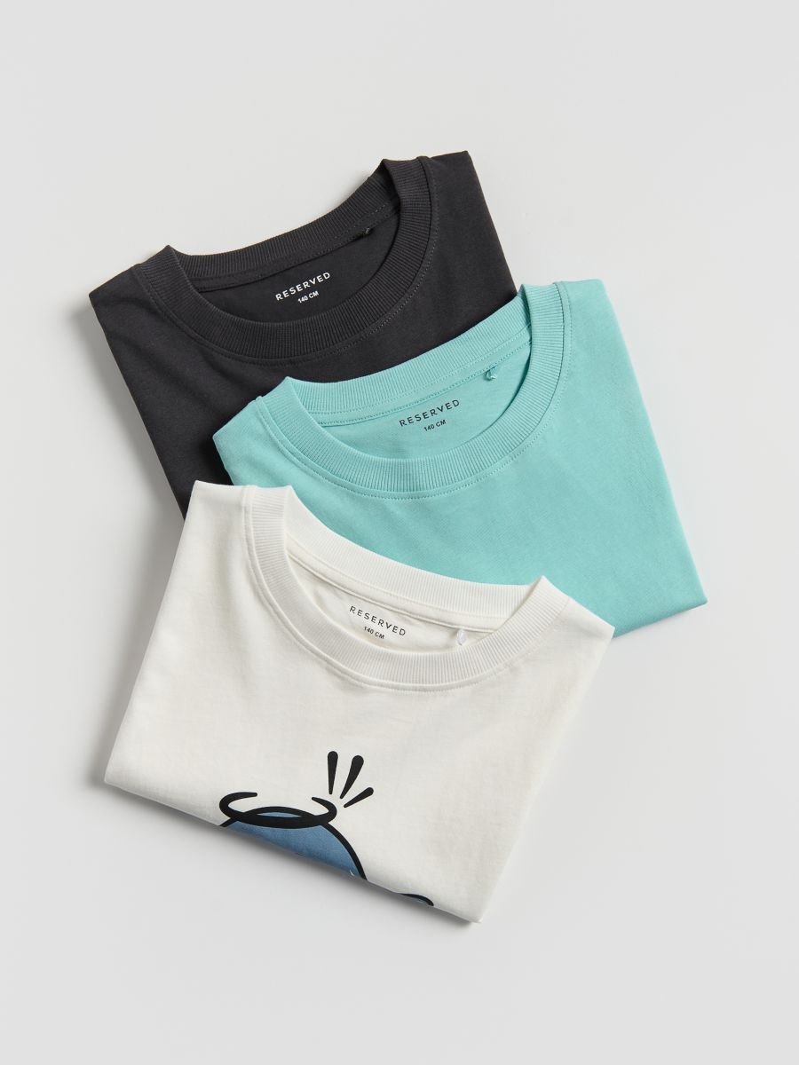 Cotton t-shirt 3 pack - dark grey - RESERVED