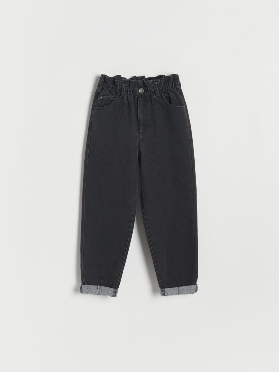 Fodrade baggy jeans - SVART - RESERVED