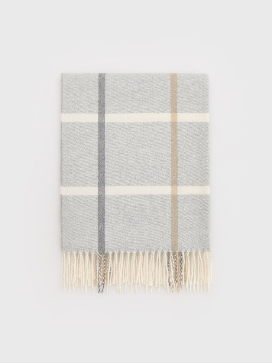 Viscose blend scarf - light grey - RESERVED - 3