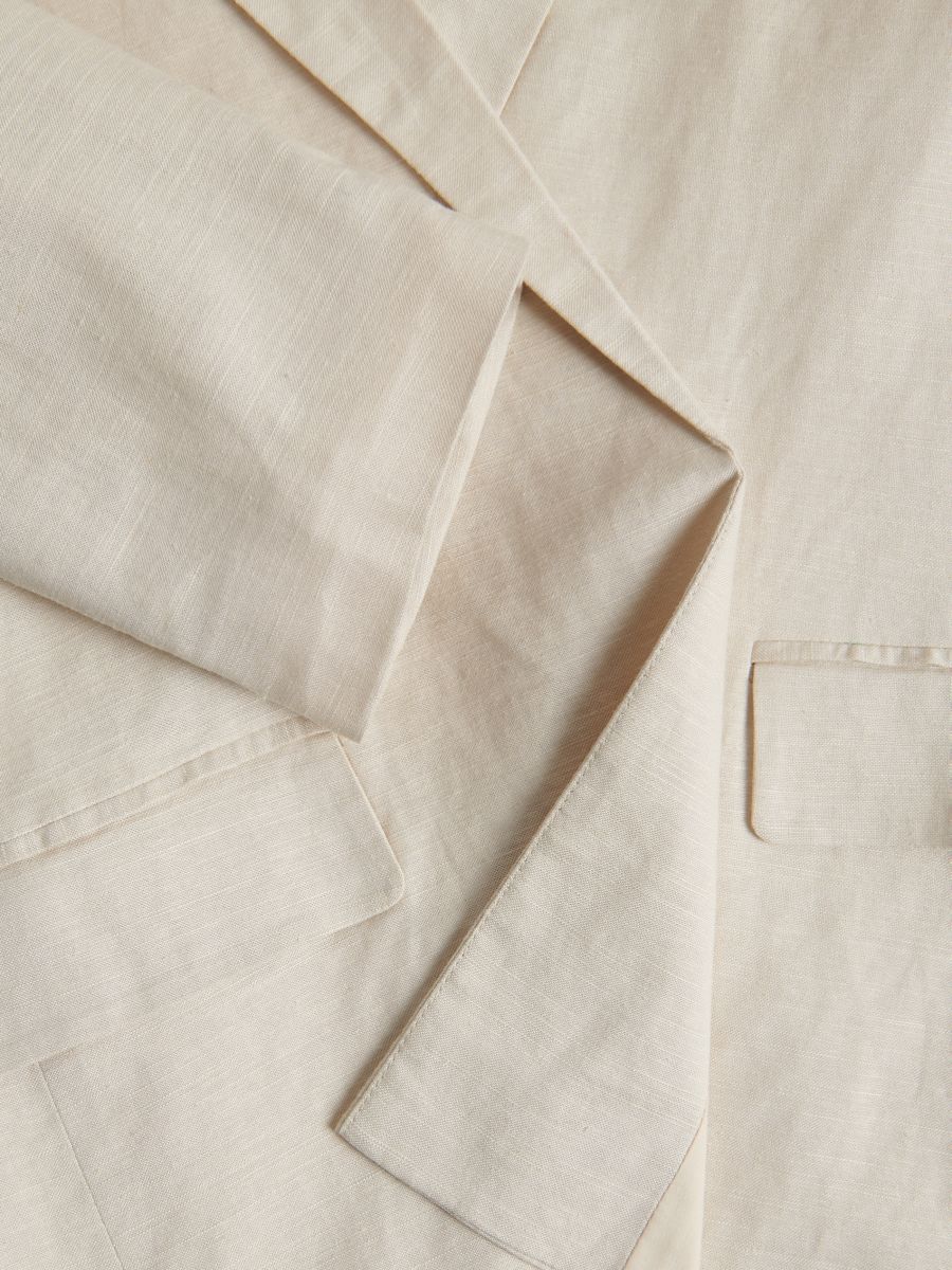 Linen blend jacket - beige - RESERVED - 8
