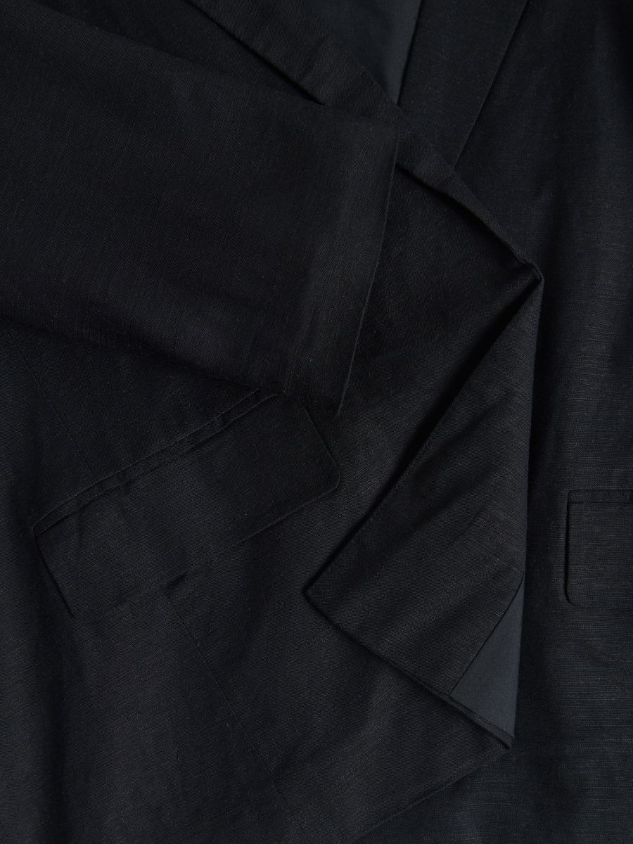 Linen blend jacket - black - RESERVED - 7