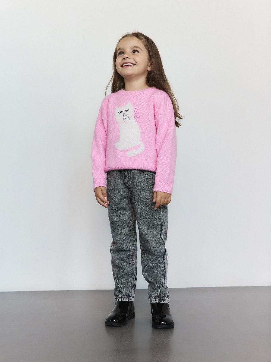 Jumper with cat - multicolor - RESERVED - 4