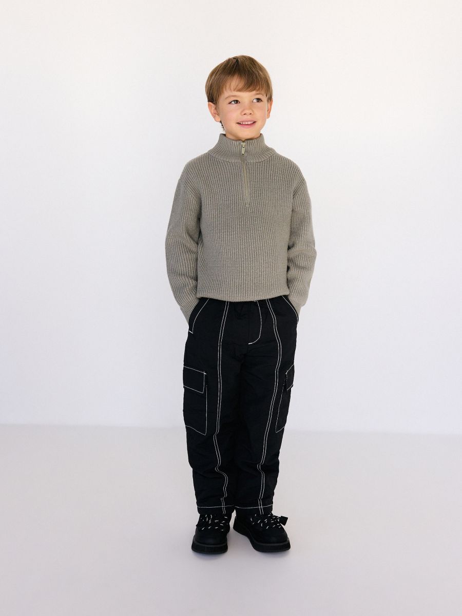 Trousers with fleece lining - black - RESERVED - 3
