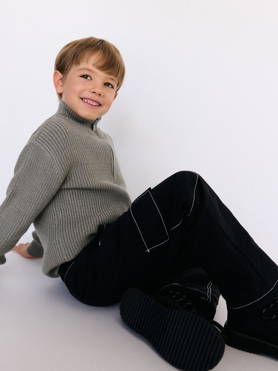 Trousers with fleece lining - black - RESERVED - 6