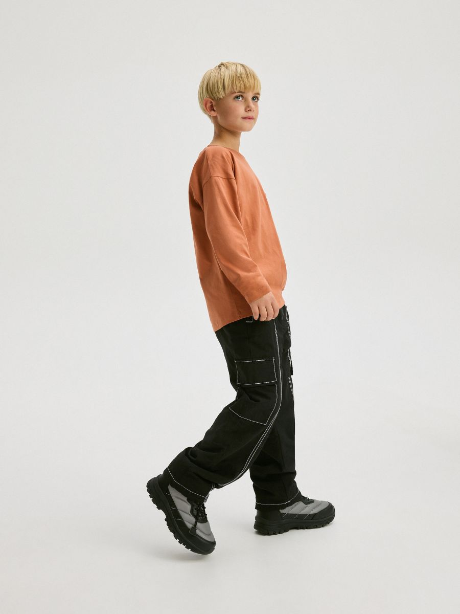 Trousers with fleece lining - black - RESERVED - 4
