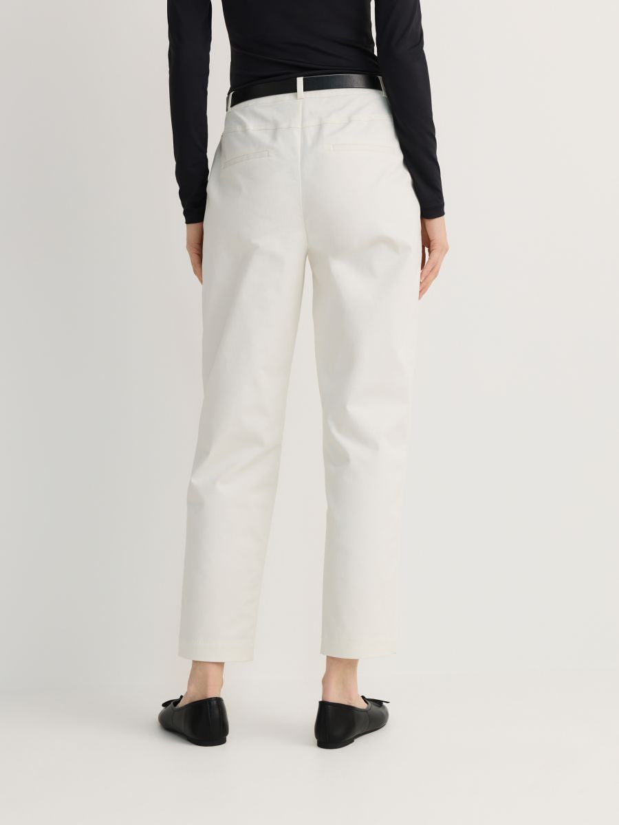 Fabric trousers - cream - RESERVED - 3