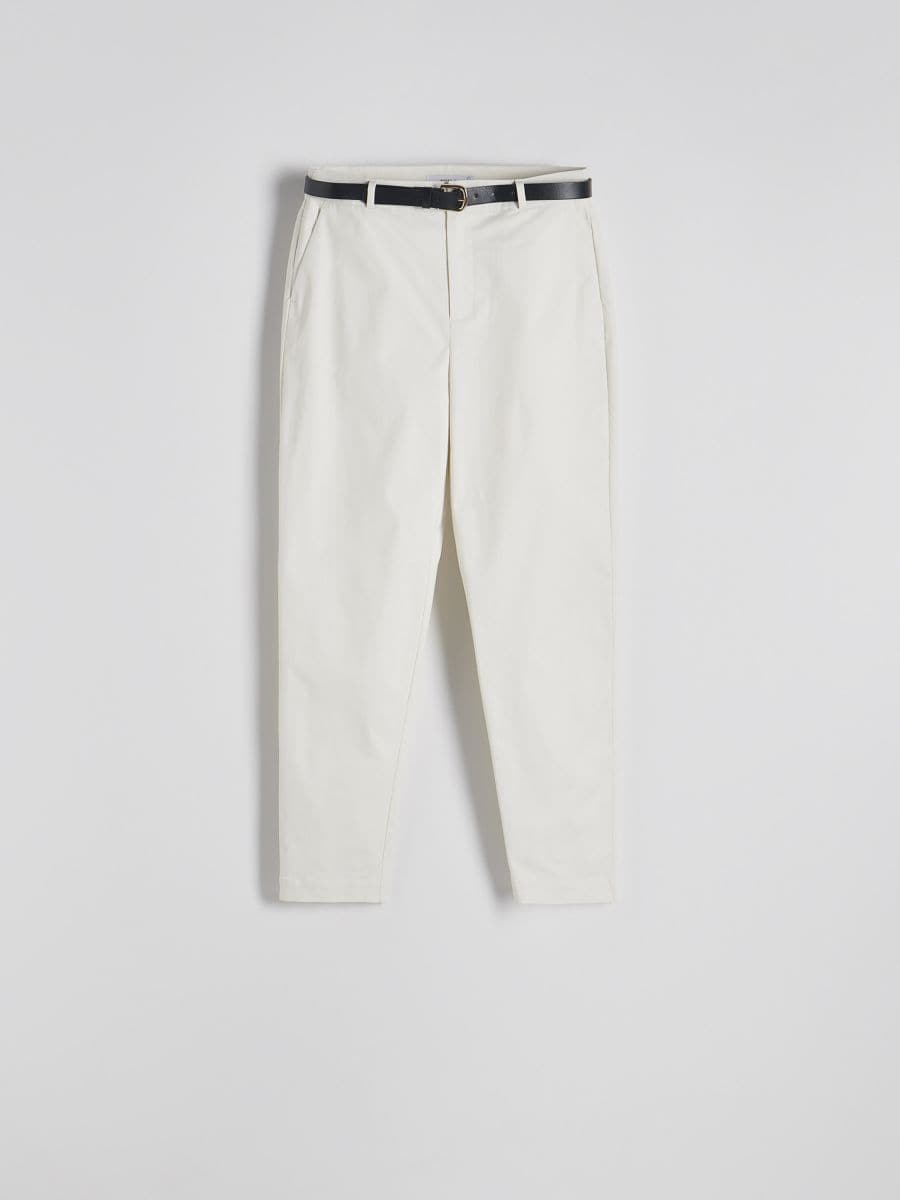 Fabric trousers - cream - RESERVED - 4