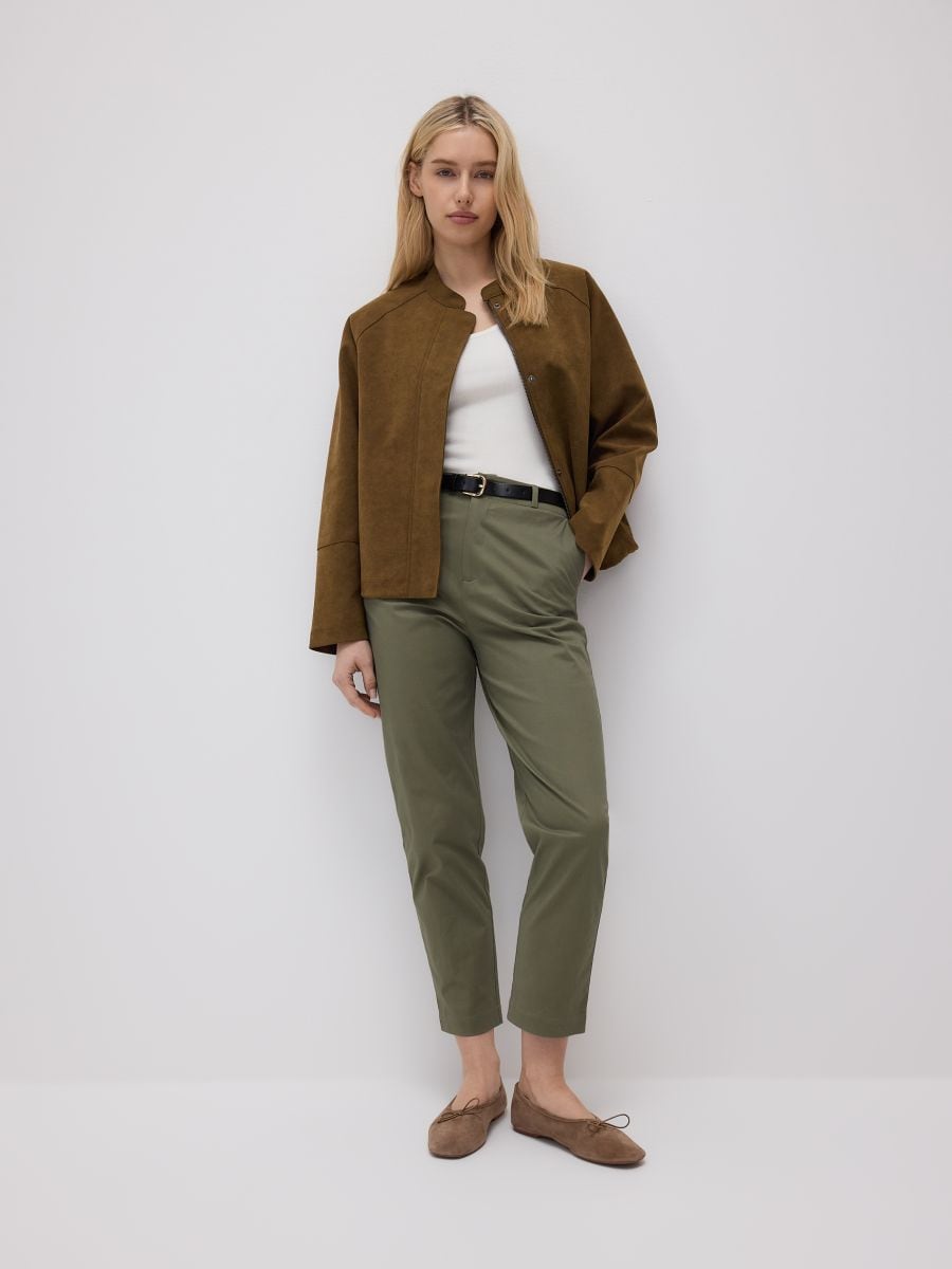 Fabric trousers - pale green - RESERVED - 4