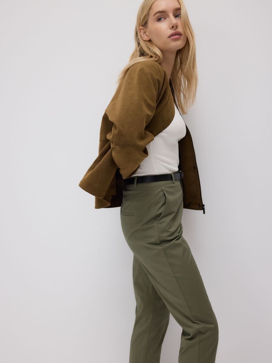 Fabric trousers - pale green - RESERVED - 2