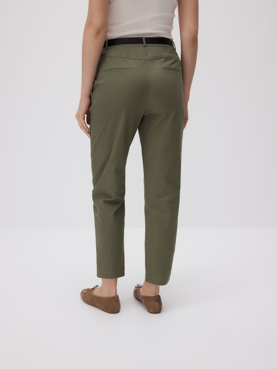 Fabric trousers - pale green - RESERVED - 3