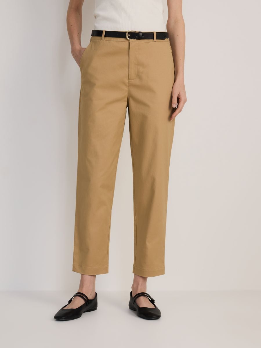 Fabric trousers - beige - RESERVED - 4