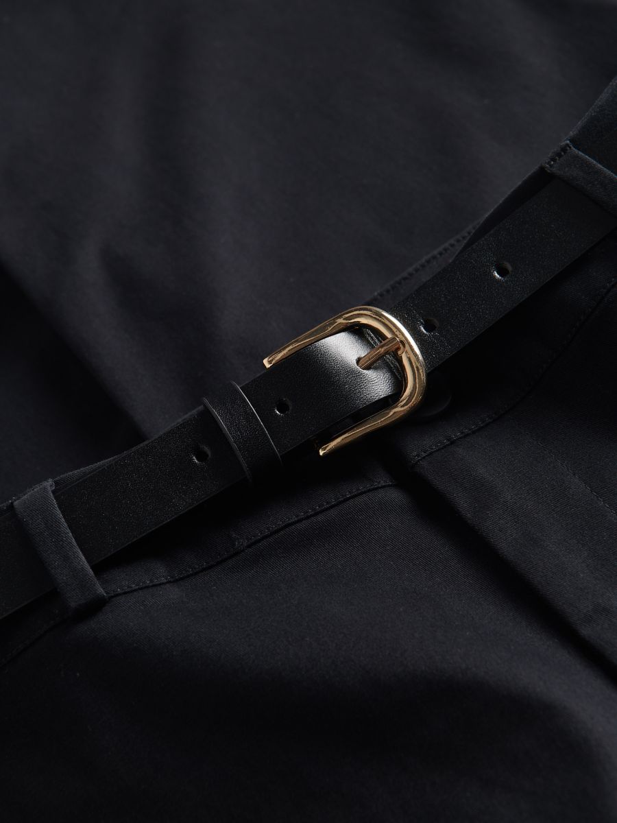 Chino pantalone s kaišem - crno - RESERVED - 6