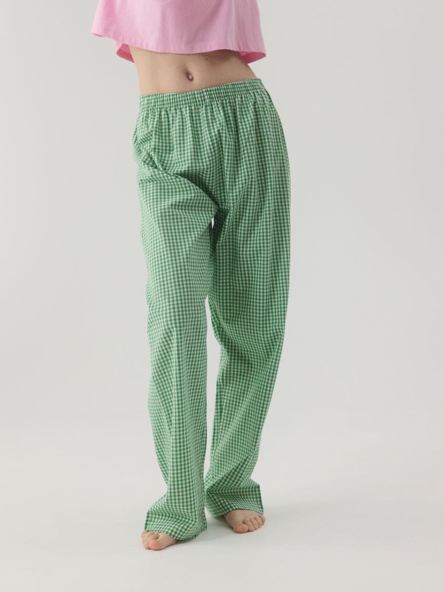 Ensemble de pyjama deux-pièces en coton - vert clair - RESERVED - 3