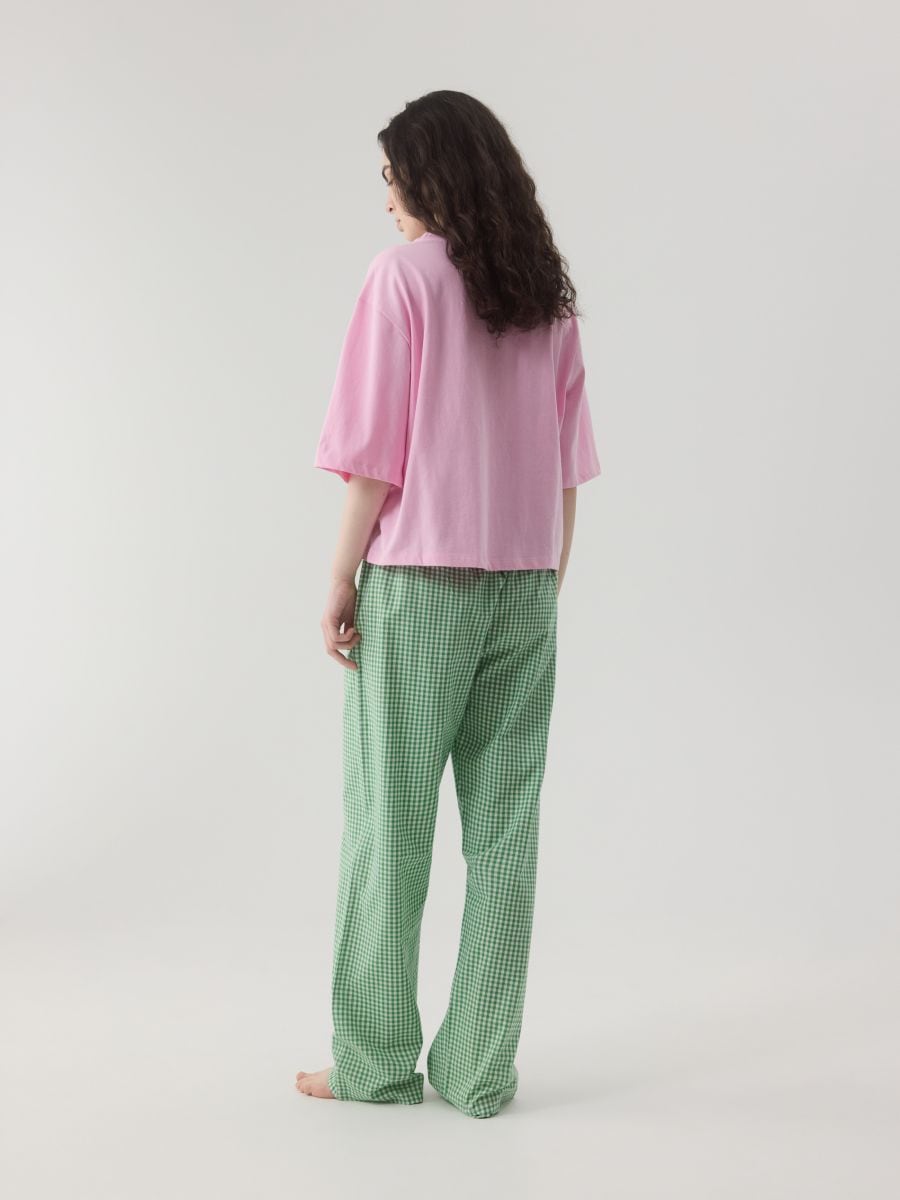 Ensemble de pyjama deux-pièces en coton - vert clair - RESERVED - 4