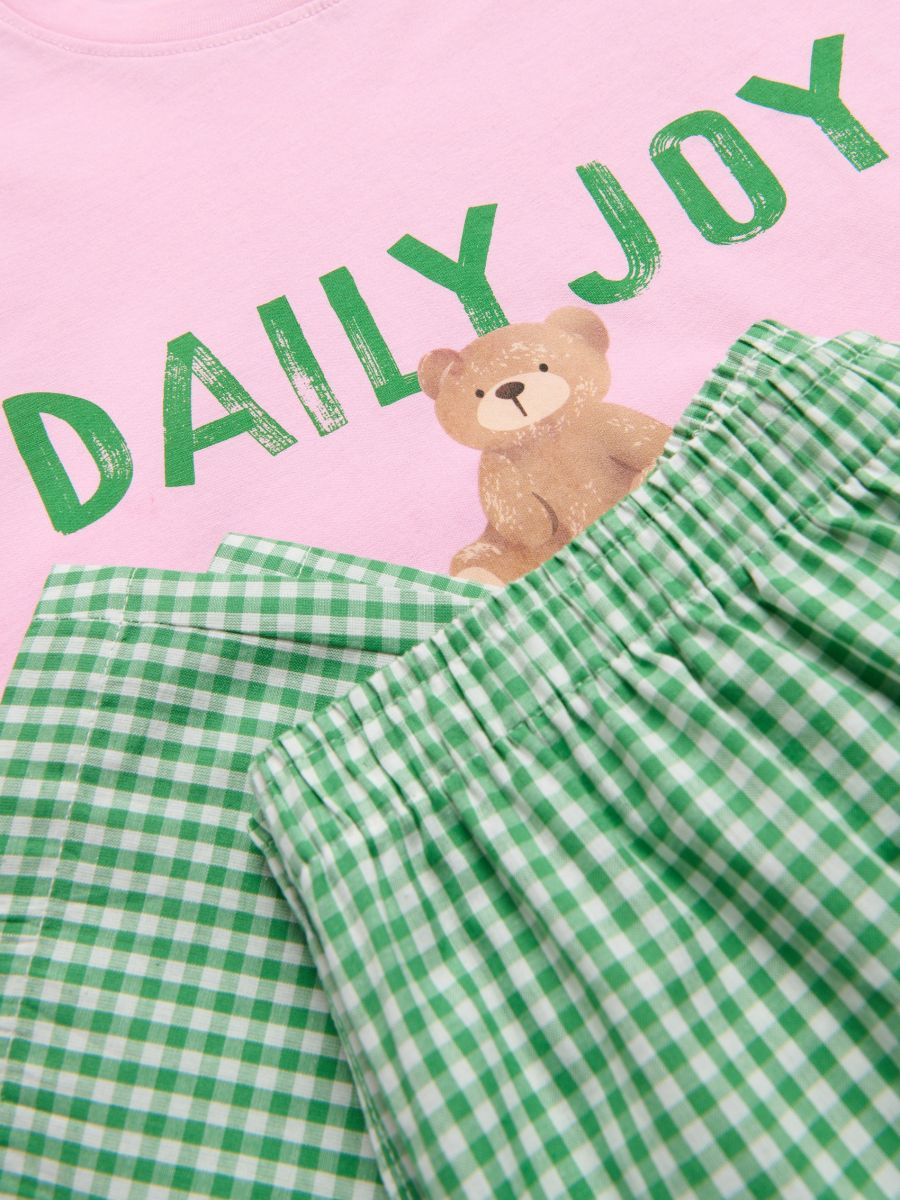Ensemble de pyjama deux-pièces en coton - vert clair - RESERVED - 6