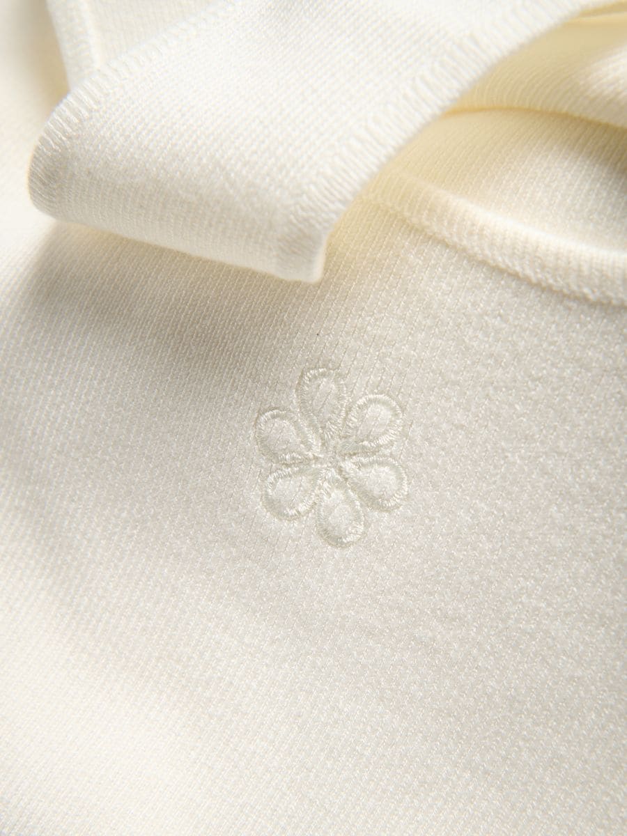 Bluse i viskoseblanding - creme - RESERVED - 5