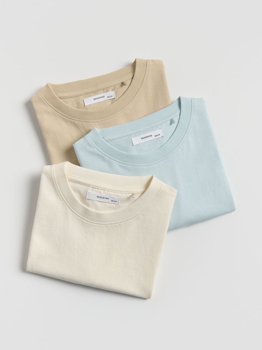 Cotton t-shirt 3 pack - white - RESERVED