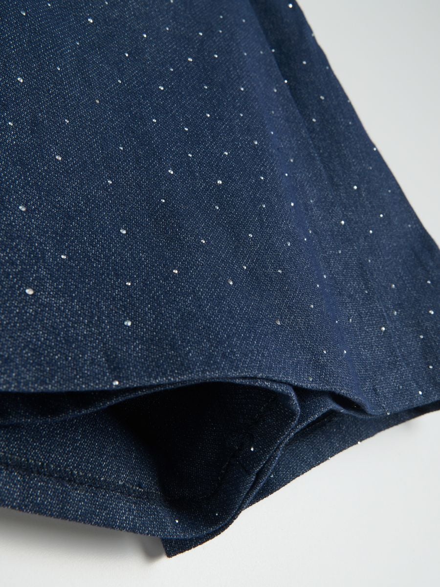 Hlačno krilo z bleščicami - navy - RESERVED - 3