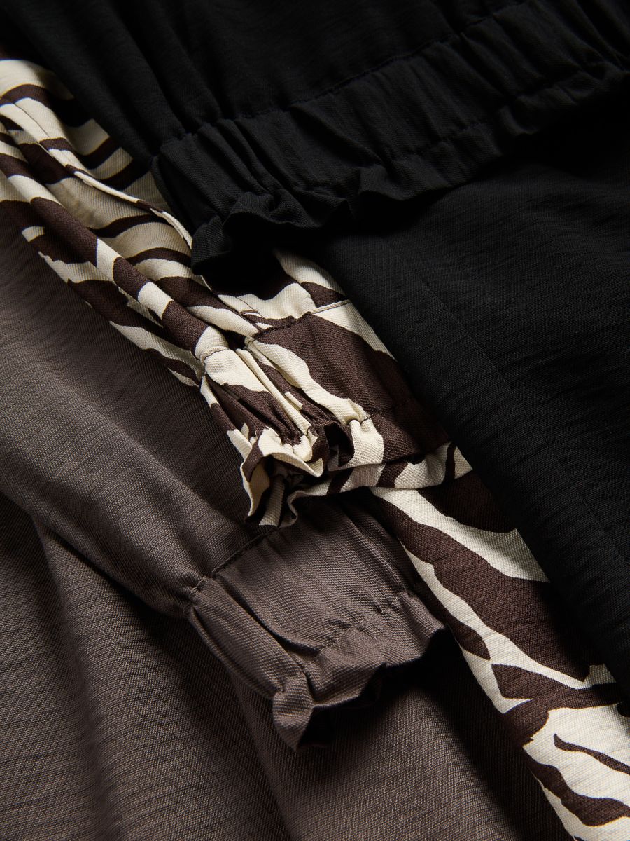 Loose trousers with pleats - dark brown - RESERVED - 6