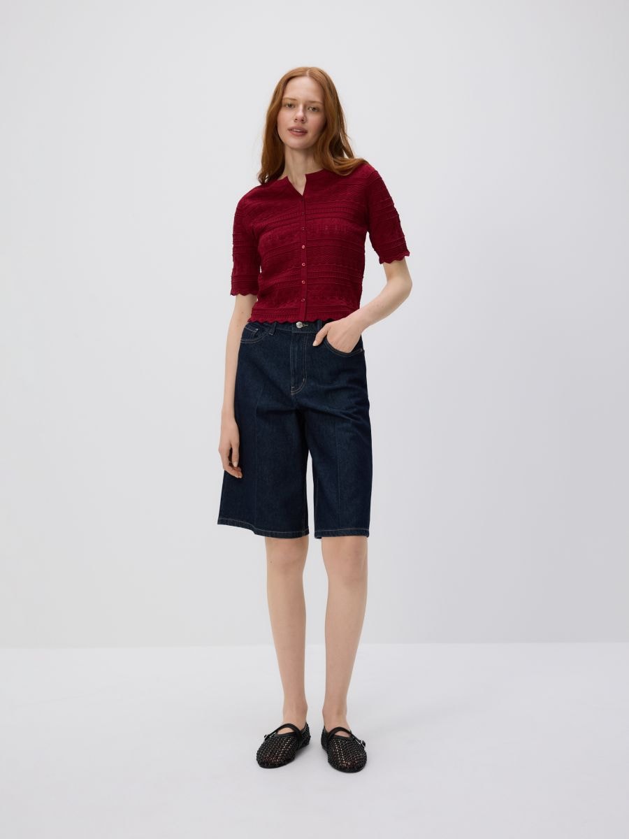 LADIES` BLOUSE - KARMIJNROOD - RESERVED