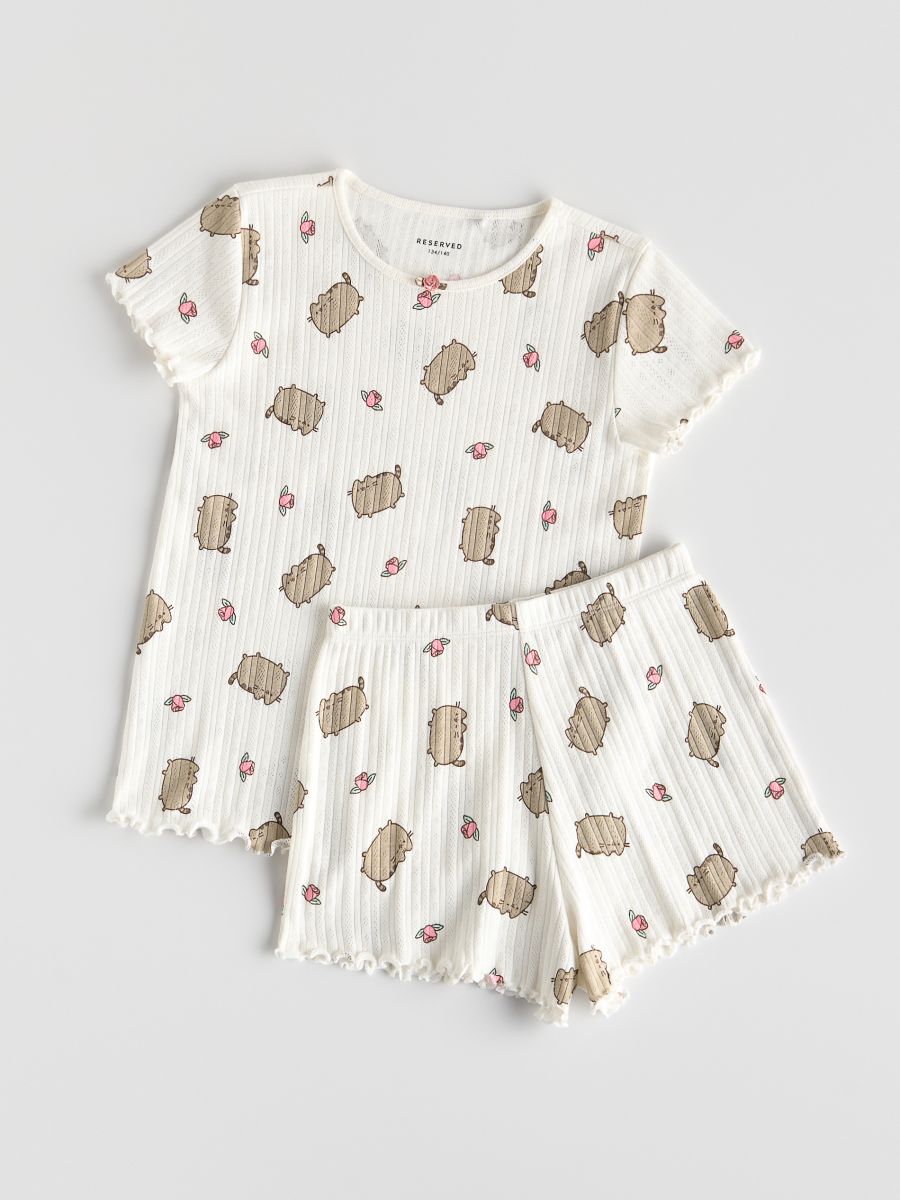 GIRLS` PYJAMA - krem - RESERVED