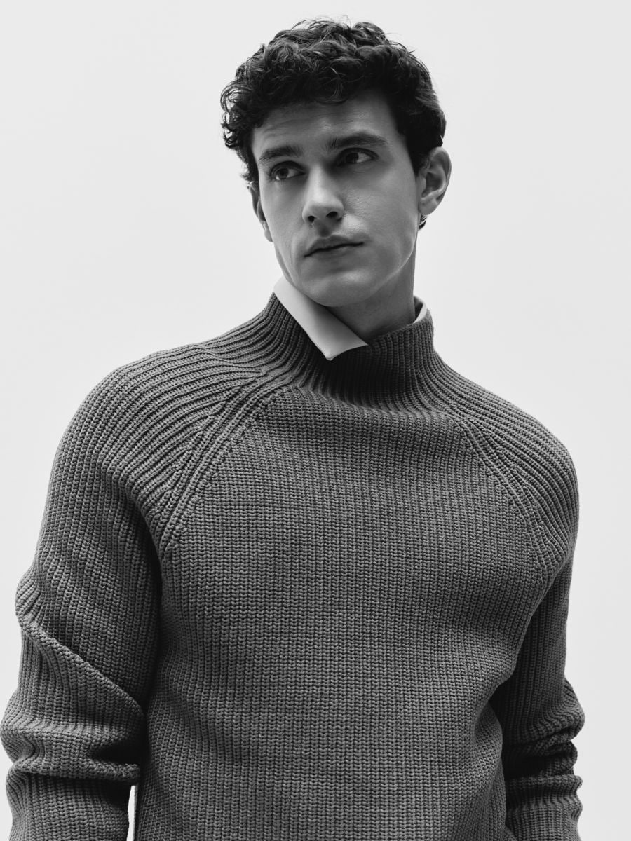 MEN`S SWEATER - mörkgrå - RESERVED