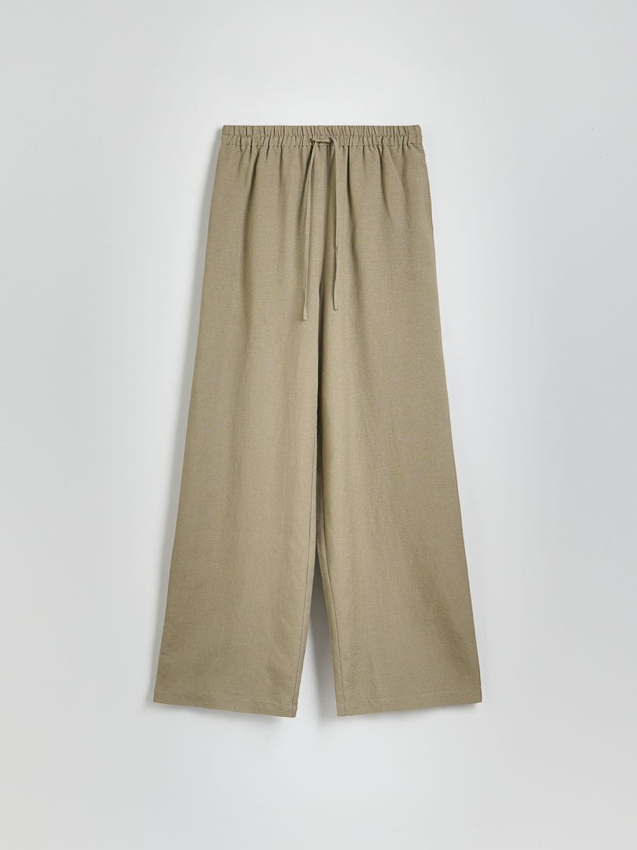 Loose linen trousers - dusty brown - RESERVED - 5