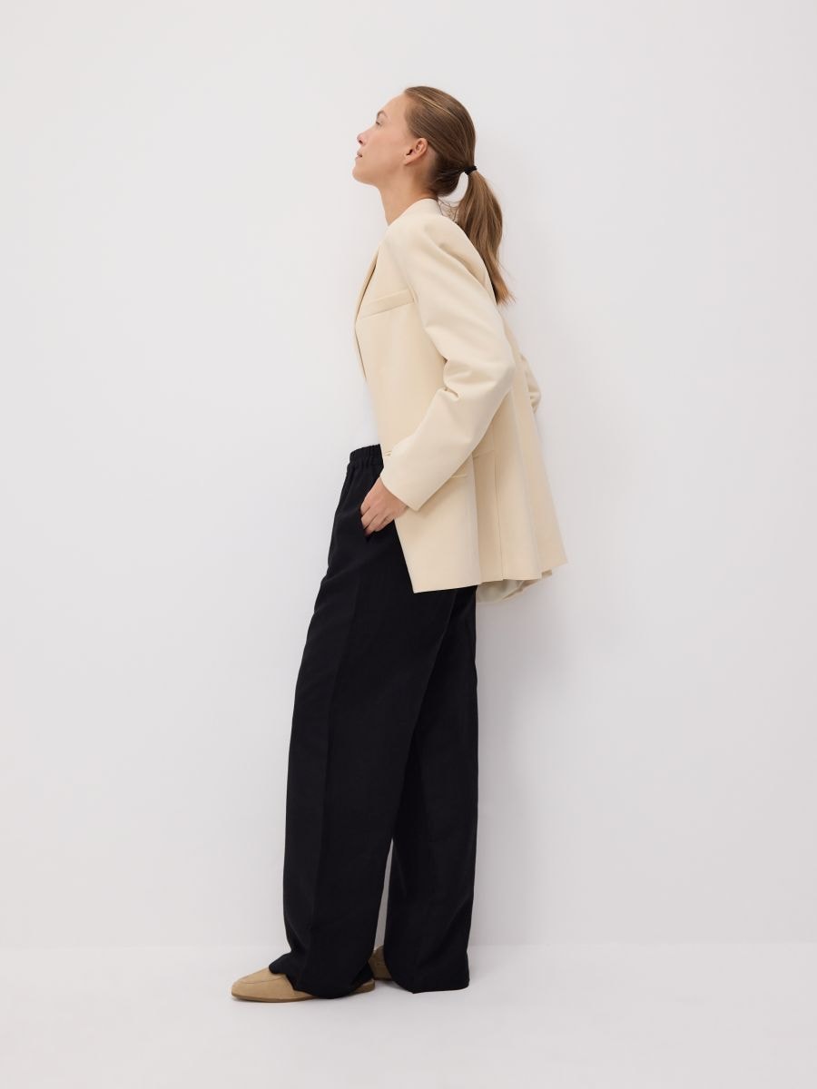 Loose linen trousers - black - RESERVED - 2