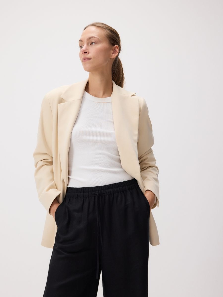 Loose linen trousers - black - RESERVED - 3