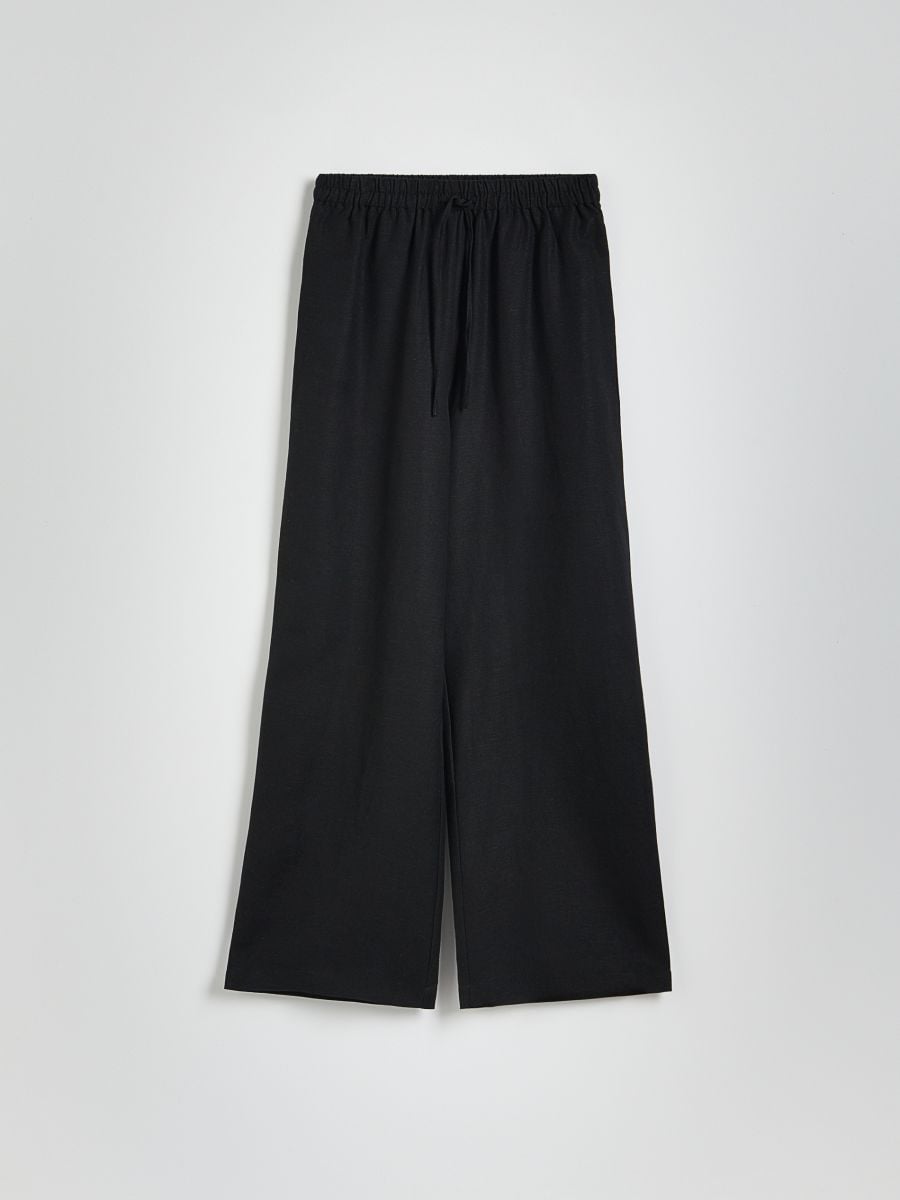 Loose linen trousers - black - RESERVED - 5