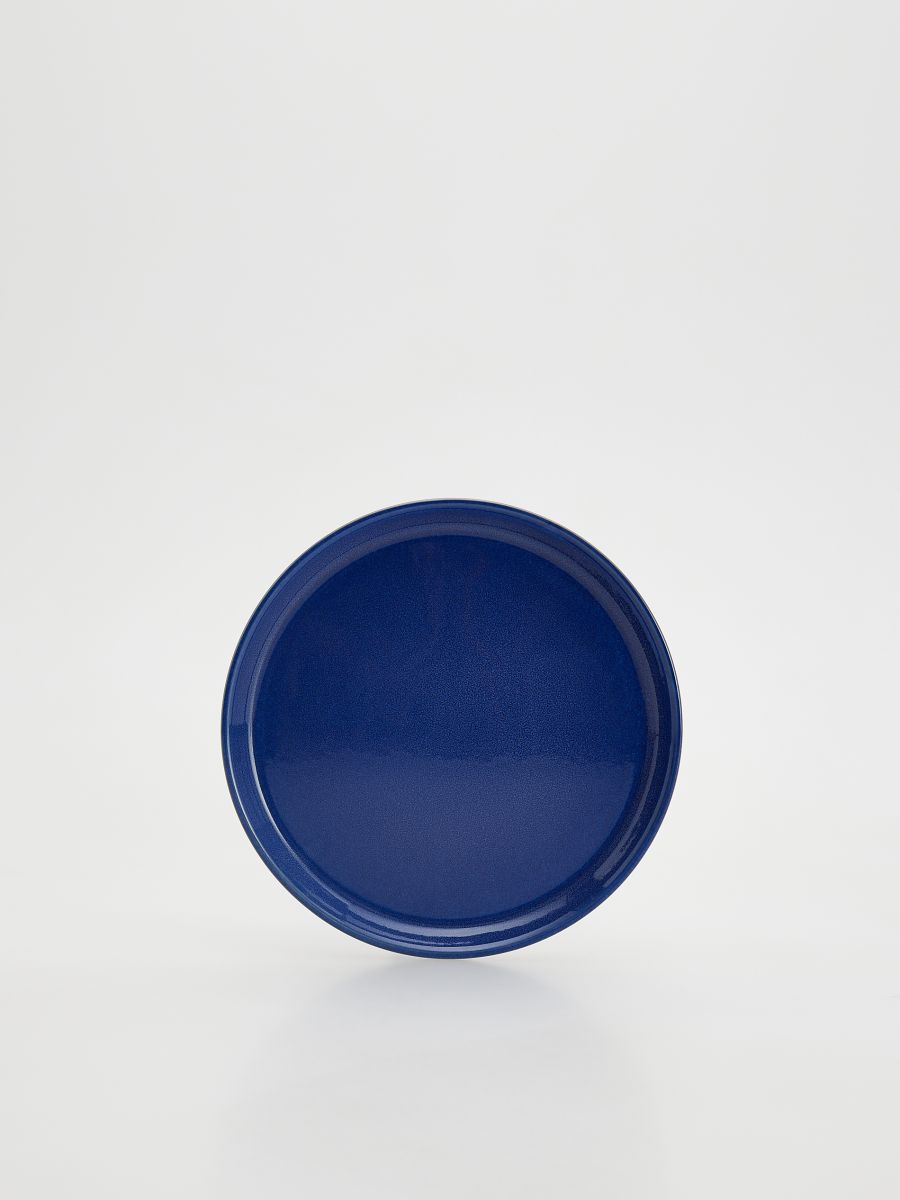 Keramisk tallerken - indigoblå - RESERVED