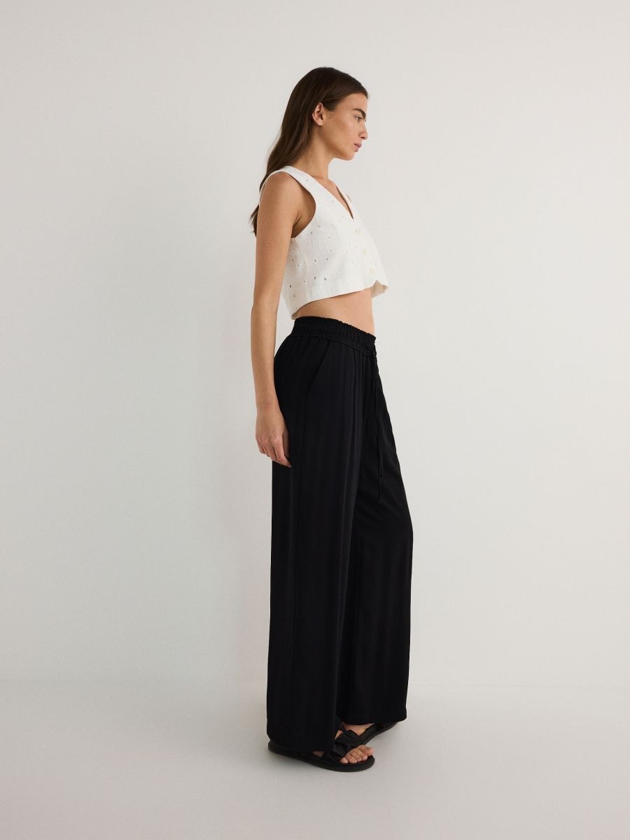 Viscose trousers - black - RESERVED - 4