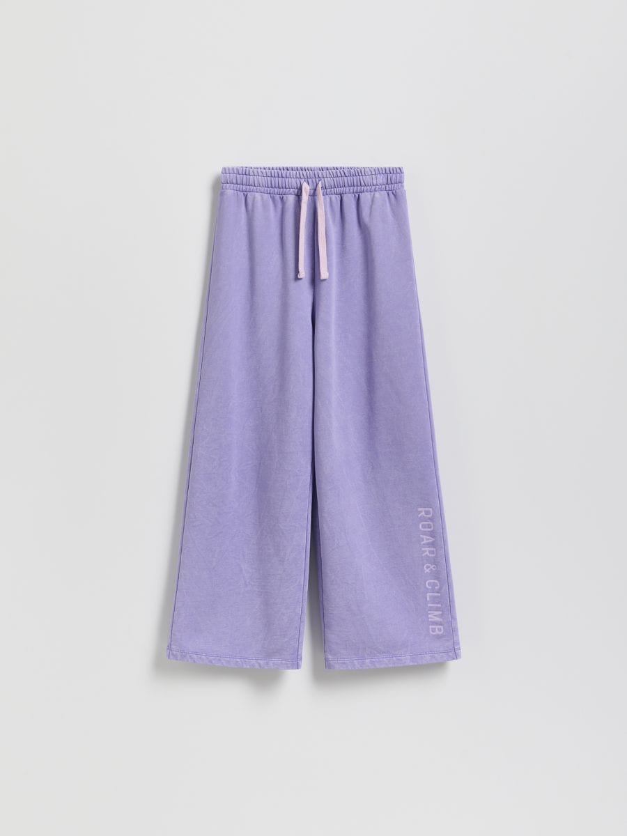 Mönstrade mjukisbyxor - violett - RESERVED