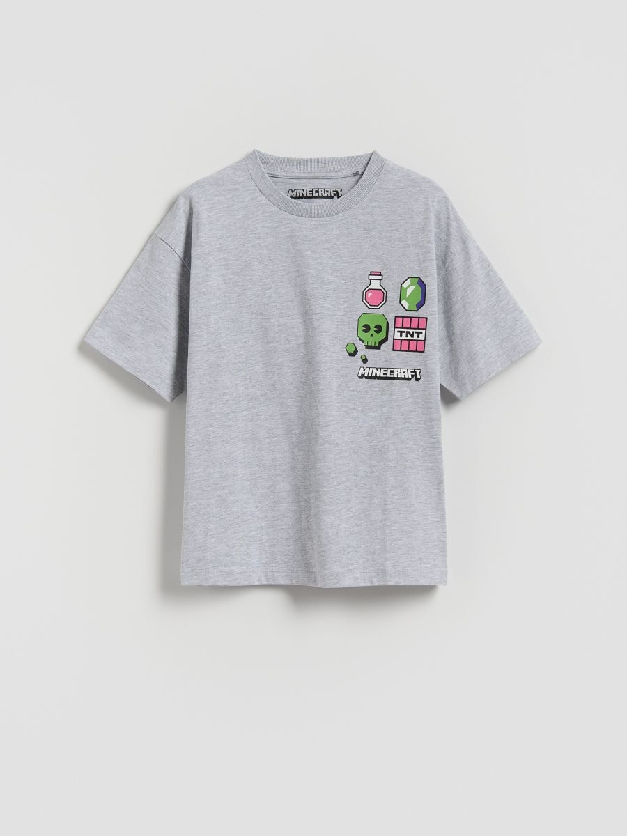 Minecraft cotton T-shirt - light grey - RESERVED