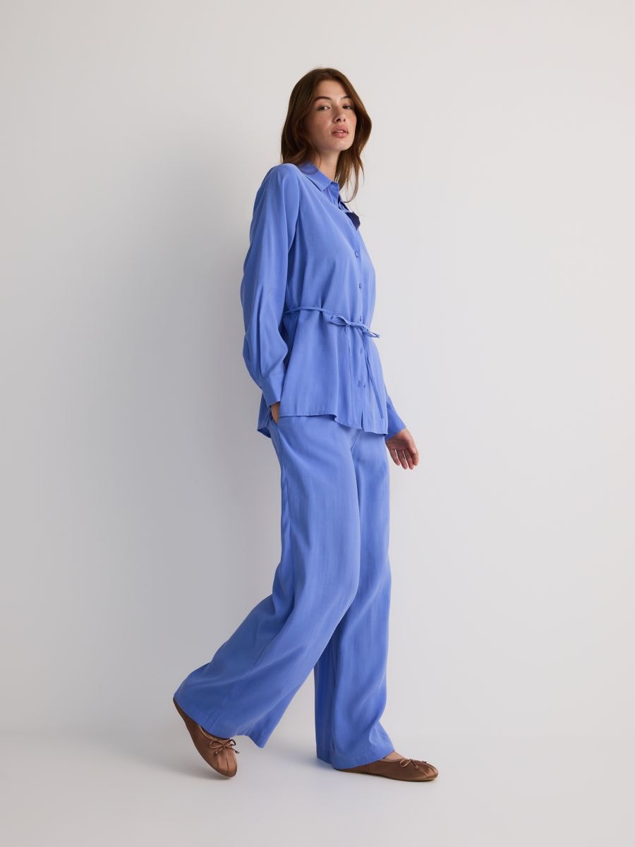 LADIES` TROUSERS - svetlo modra - RESERVED - 2